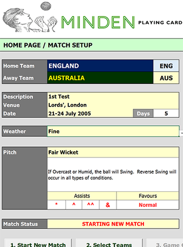 Minden Cricket - Excel Helper for Easy Play